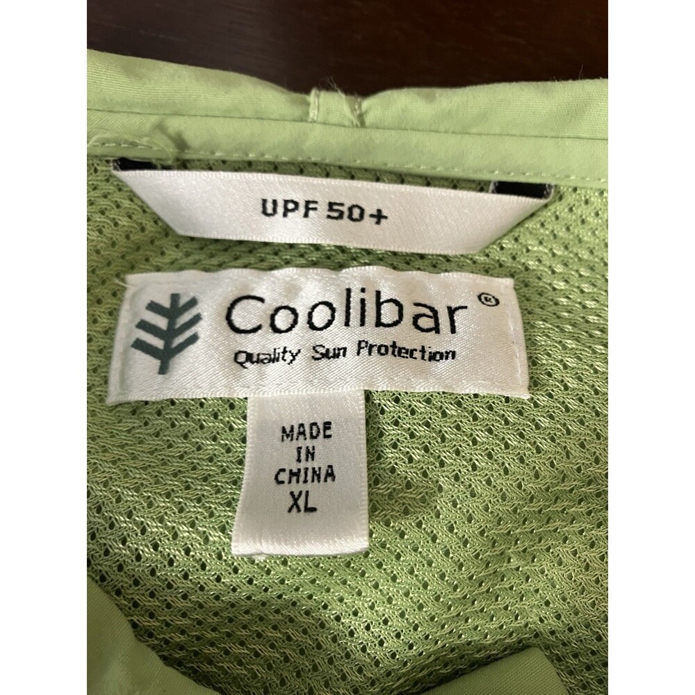 Coolibar Hooded UPF 50+ Sun Protection Nylon Jacket Lime Green Size XL - Picture 2 of 8
